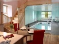 Retreat living kitchen to pool
